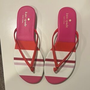 Kate Spade Pink and Red Sandals with Nautical Flair